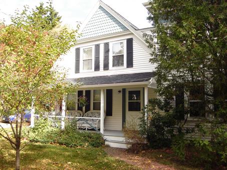 Front porch in fall